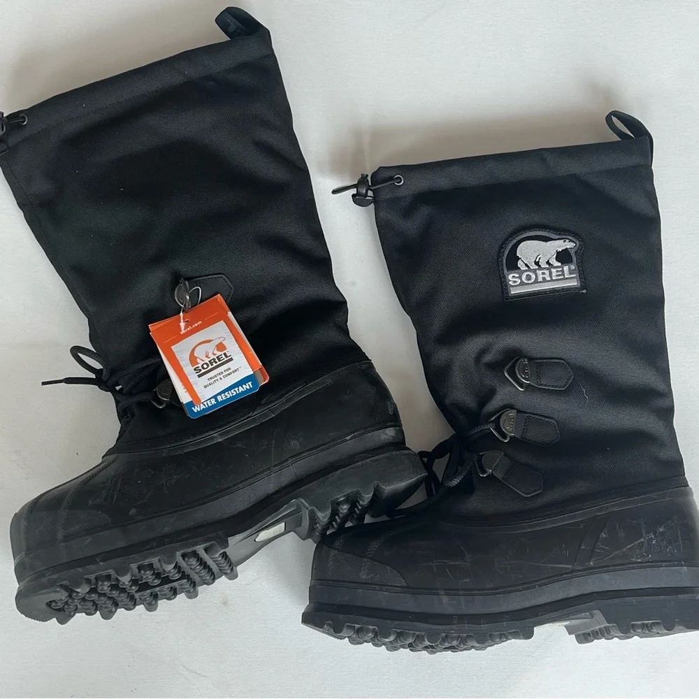 SOREL Men's Black Glacier Insulated Waterproof Boot - Size 8
